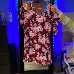 Cranberry color florals youth-Women’s small dress size 18 youth